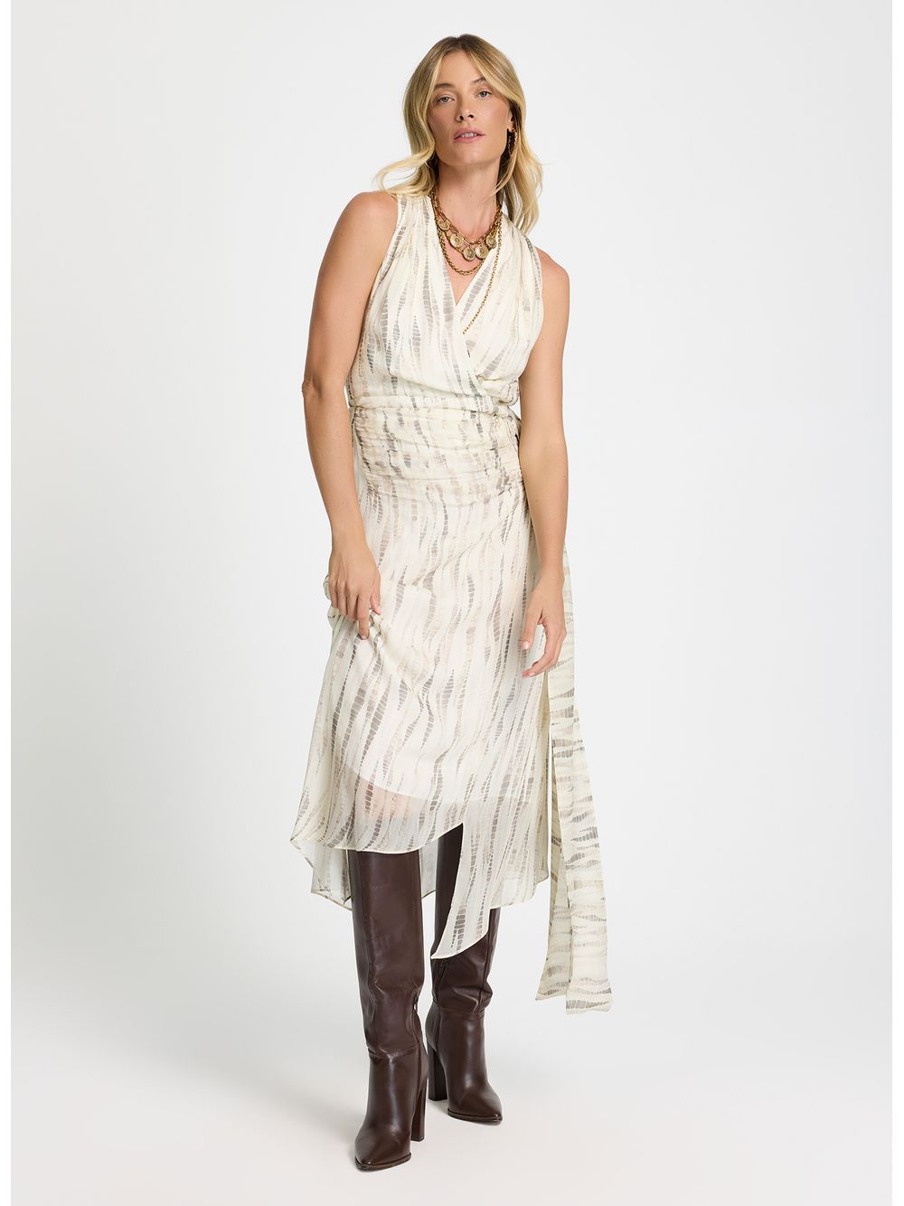 Le Lis — Saia Le Lis Rachel Midi Feminina